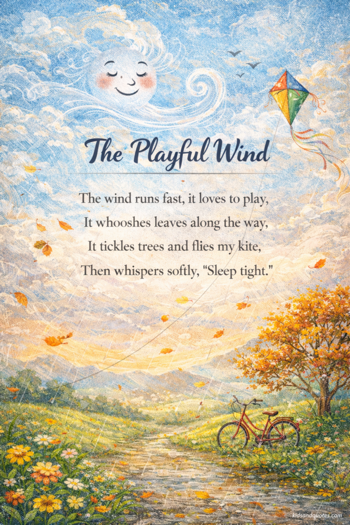 Short rhyming poem for kids: The Playful Wind