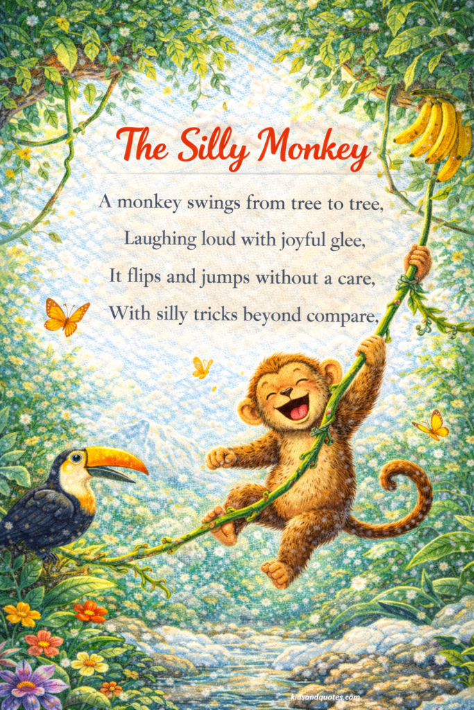 Animal poem: The Silly Monkey