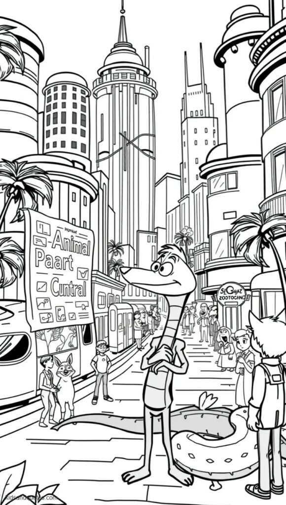 Gary De’Snake curiously exploring Savanna Central for the first time.