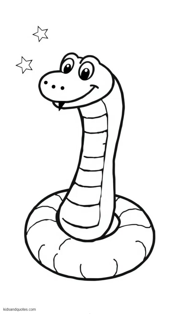 An extremely simple full-body Gary De’Snake coloring page.