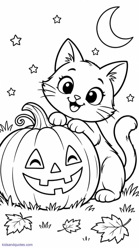 Cat with a pumpkin.