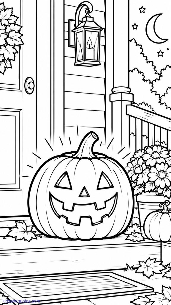 Free Halloween Printable: Jack-o-lantern glowing.