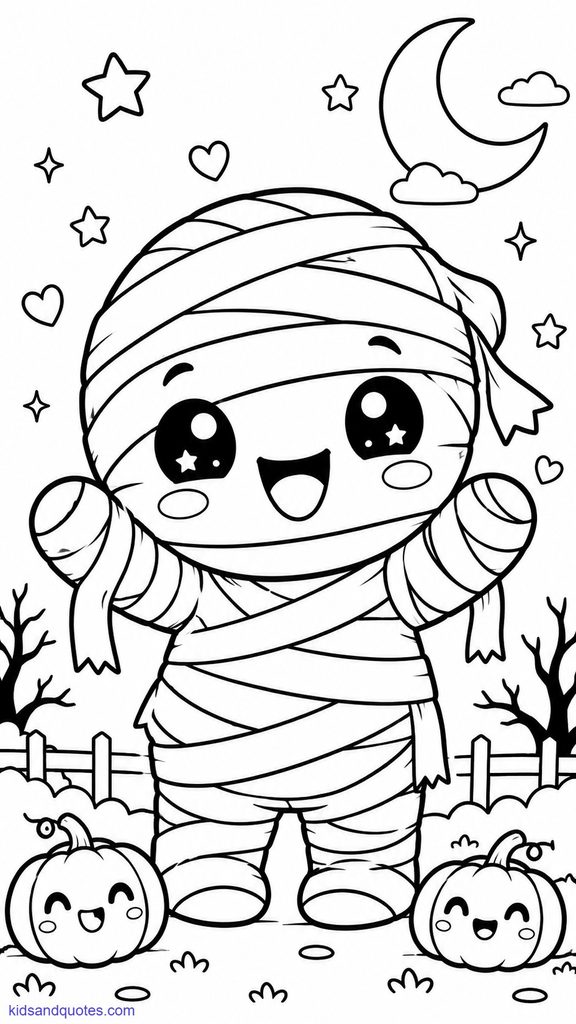 Halloween Kawaii Mummy.